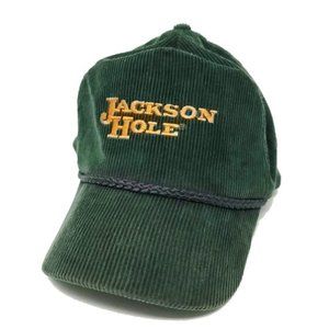 Jackson Hole Green Corduroy Snapback Vintage Hat